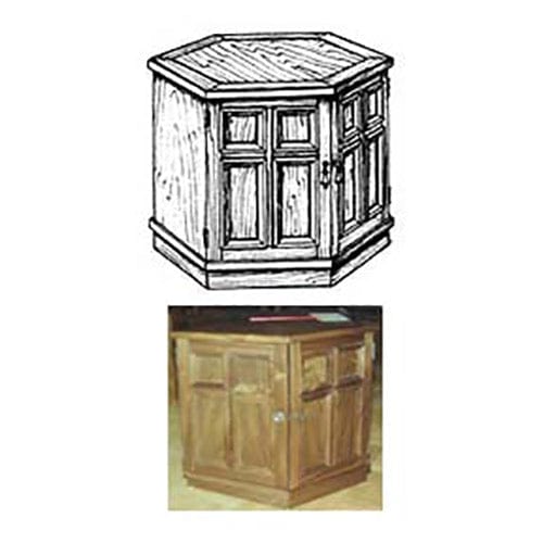 Woodworking Project Paper Plan to Build Hexagonal End Table alt 0