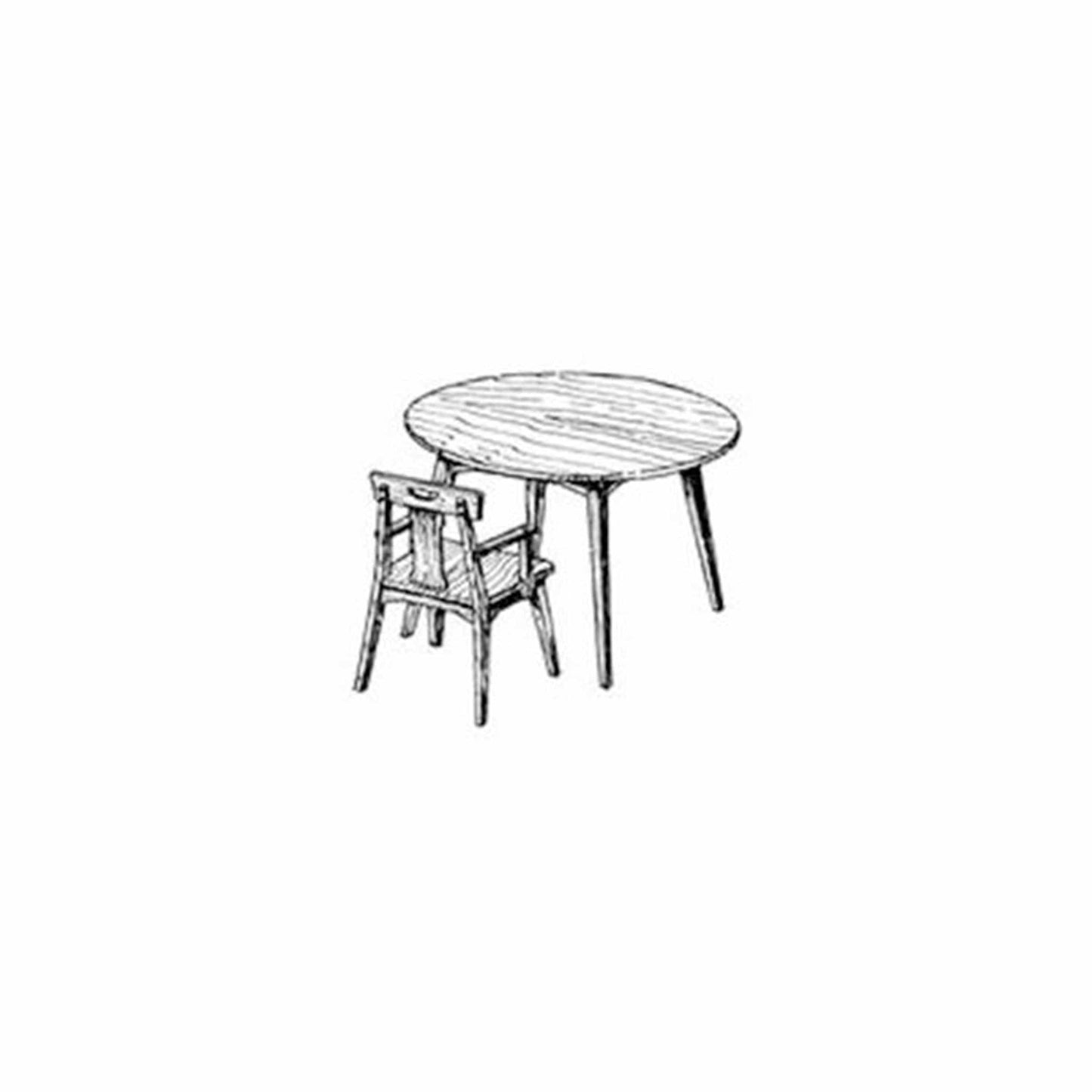 Woodworking Project Paper Plan to Build Child&#39;s Table and Chair alt 0