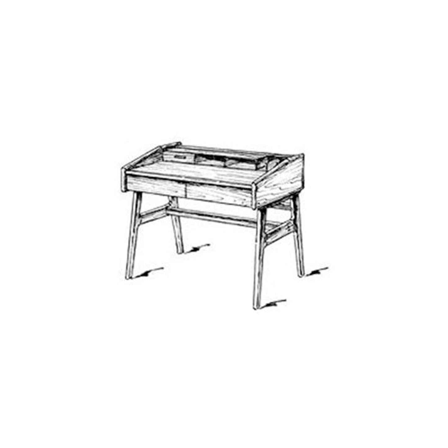Woodworking Project Paper Plan to Build Simple Writing Desk alt 0