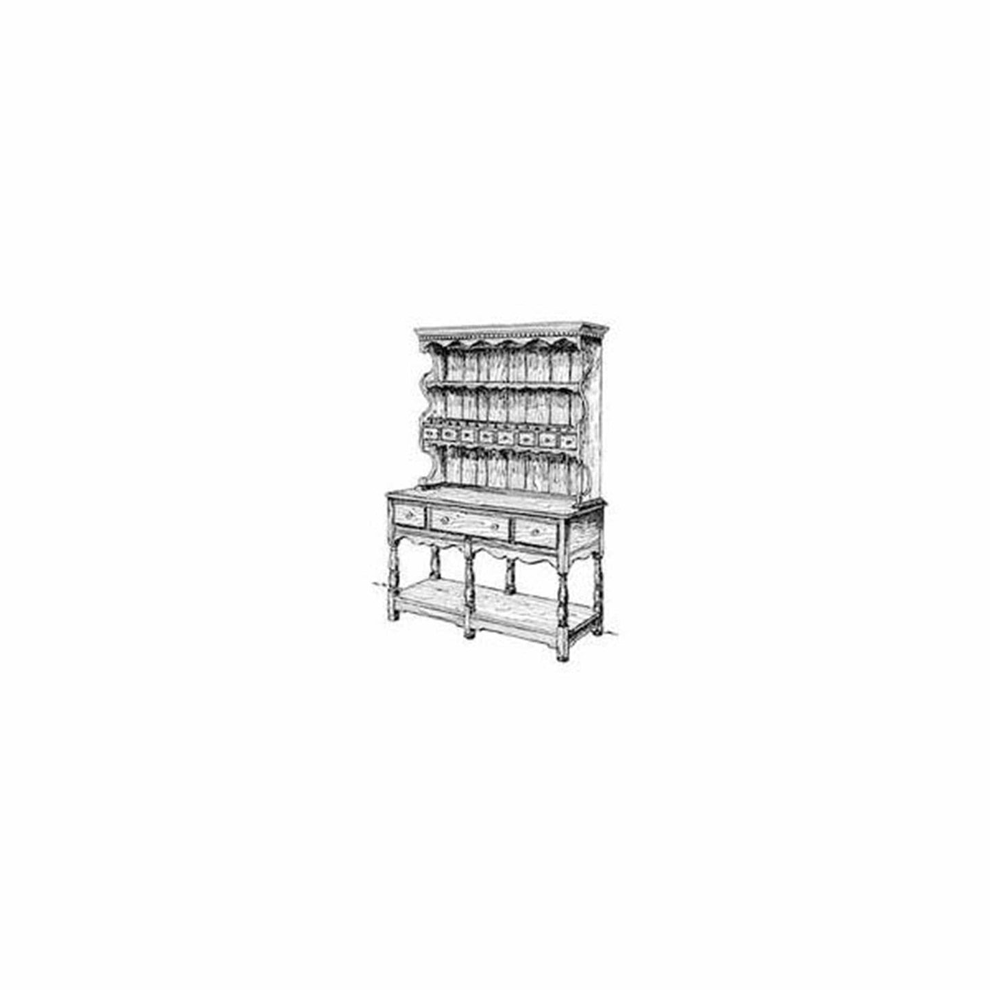 Welsh Hutch and Buffet Woodworking Plan alt 0
