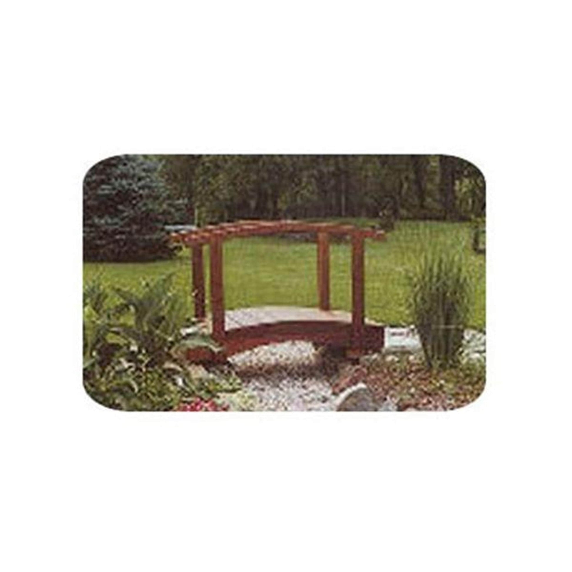 Woodworking Project Paper Plan to Build 5&#39; Arched Lawn Bridge alt 0