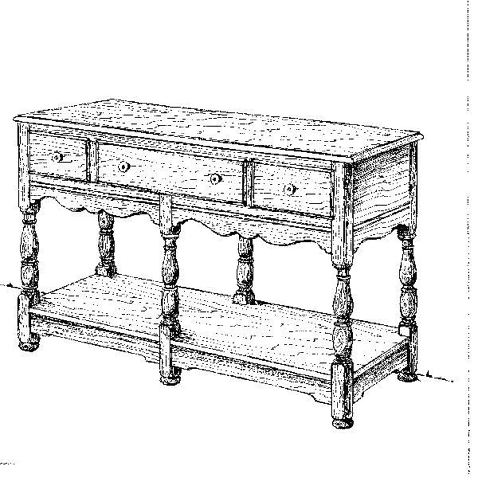 Woodworking Project Paper Plan to Build Welsh Buffet alt 0