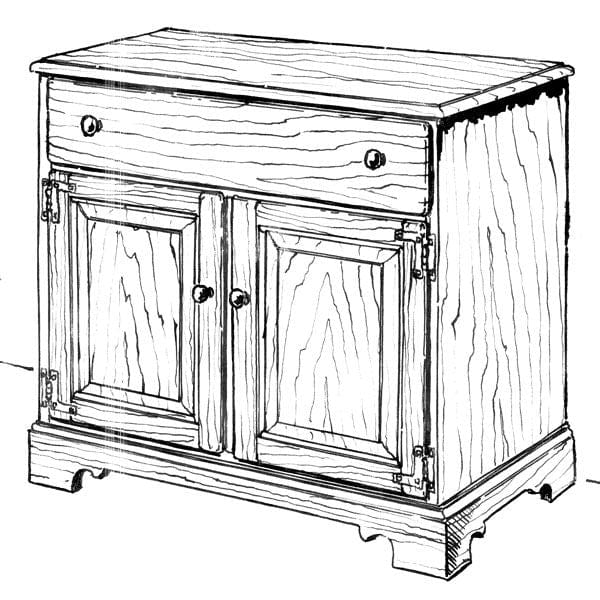 Woodworking Project Paper Plan to Build Buffet Cupboard alt 0