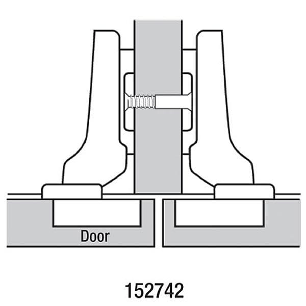 Clip Top Hinges - Frameless for Cabinets - Partial Overlay - 110 Degree with BLUMOTION - 1 Pair