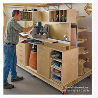 Woodworking Project Paper Plan to Build Crosscut Station and Lumber Rack alt 0