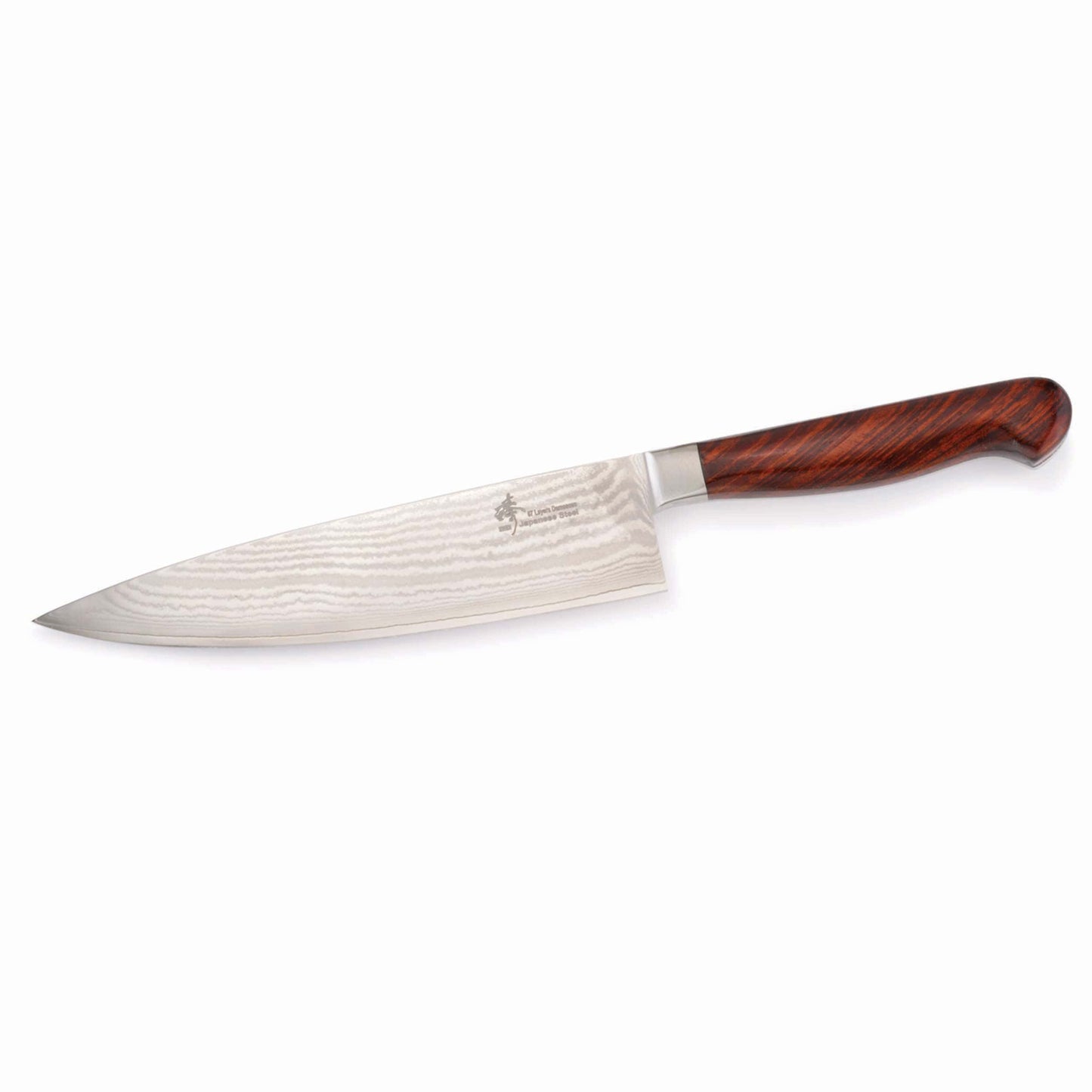 Chef Knife for Cutting Fruits Vegetables and Meat - 12-3/4" - Damascus - Unfinished Kit alt 0