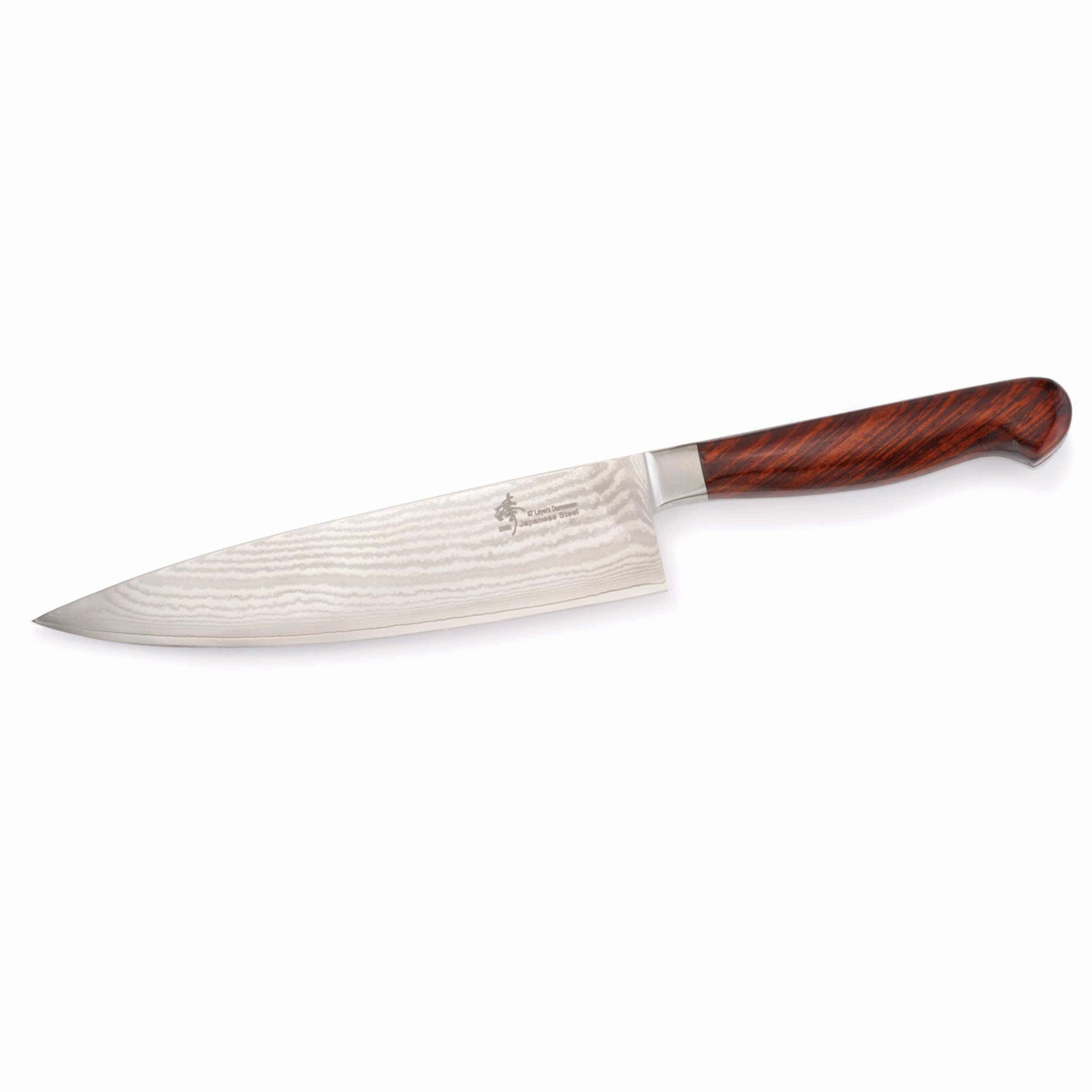 Chef Knife for Cutting Fruits Vegetables and Meat - 12-3/4" - Damascus - Unfinished Kit alt 0