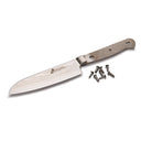 Santoku Knife for Mincing Slicing and Dicing Vegetables - 9-5/16" - Damascus - Unfinished Kit