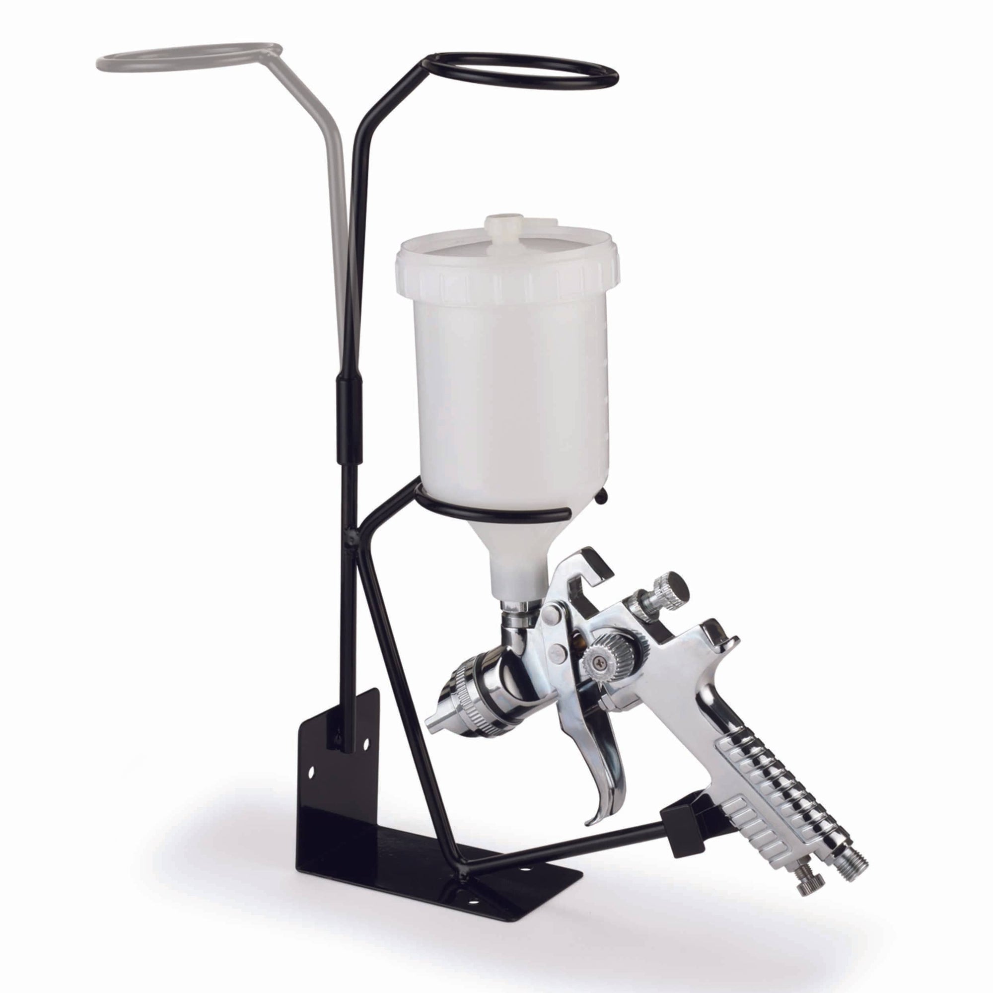 Gravity Feed Spray Gun Stand With Detachable Strainer Holder alt 0