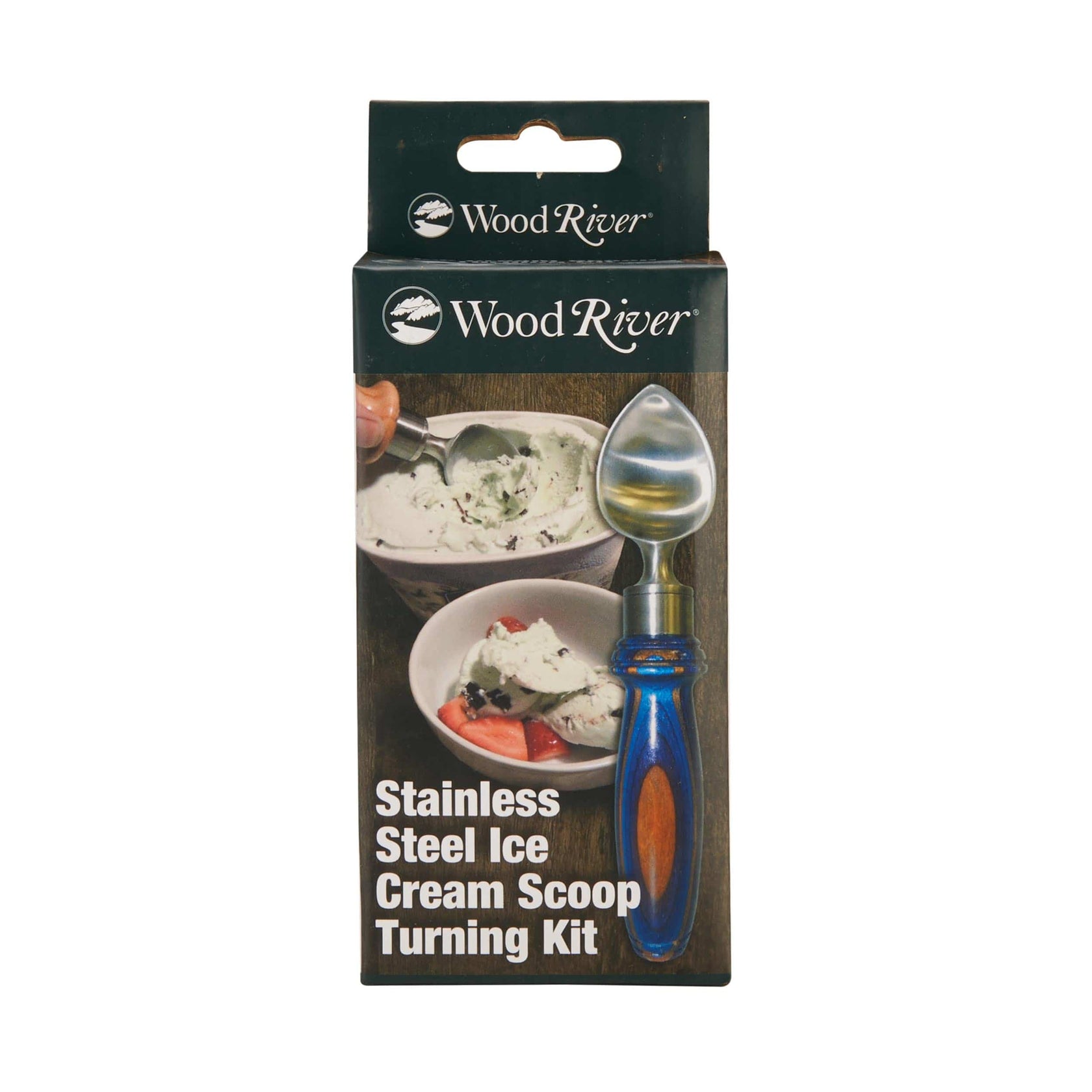 WoodRiver Stainless Steel Hawk Point Ice Cream Scoop Kit , (TWBXS1