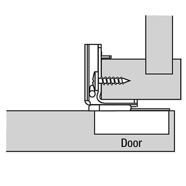 Compact Face Frame Hinge - 1-3/8" Overlay - 110 Degree with BLUMOTION - 1 Pair