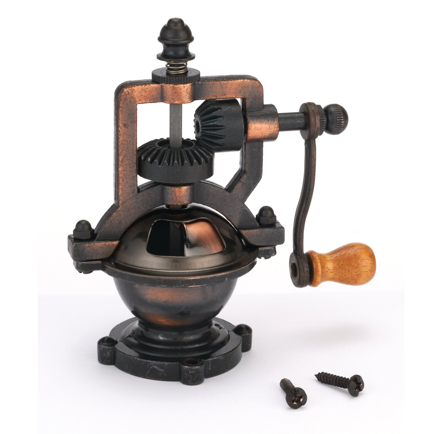 Antique Copper Hand Crank Pepper Mill alt 0