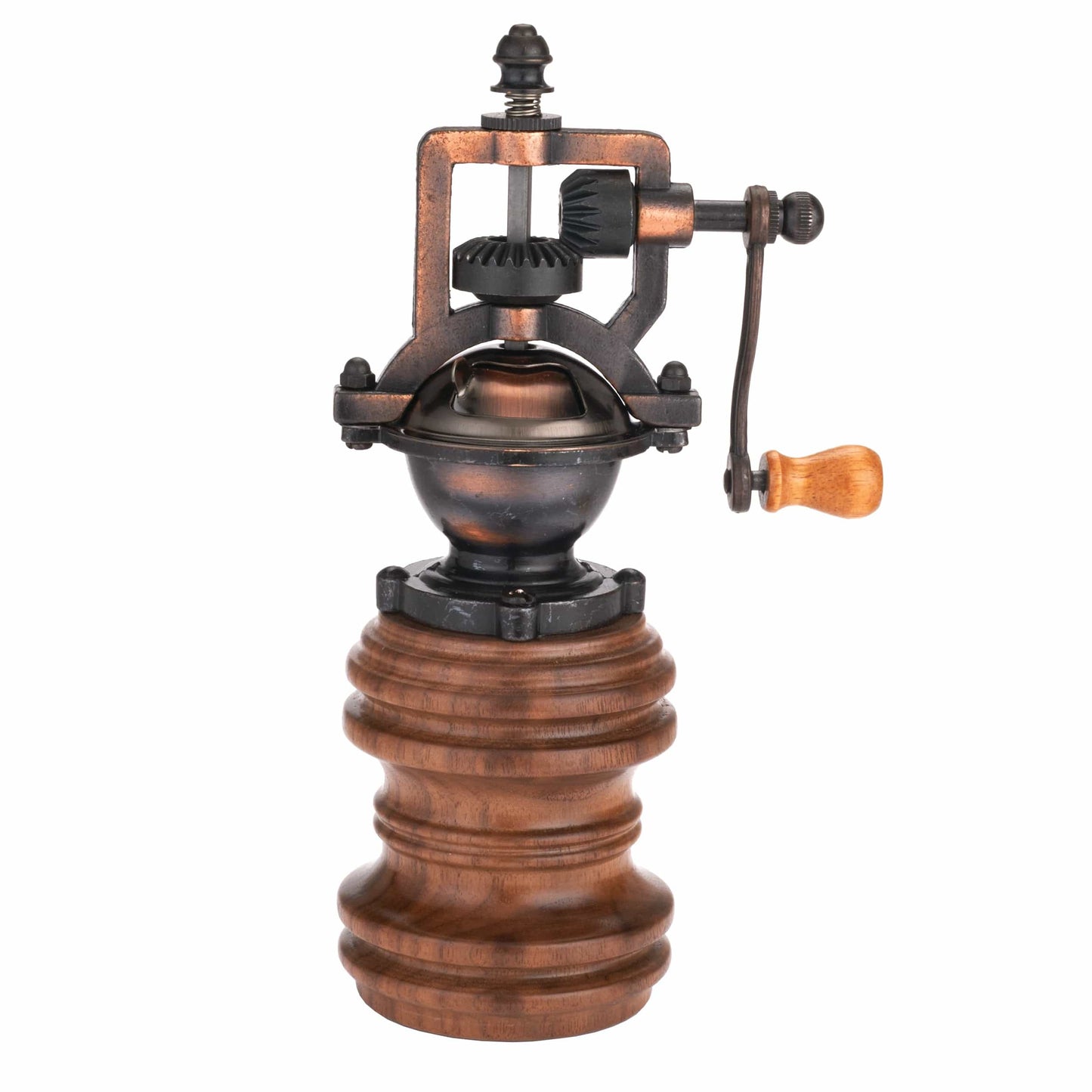 Antique Copper Hand Crank Pepper Mill alt 1