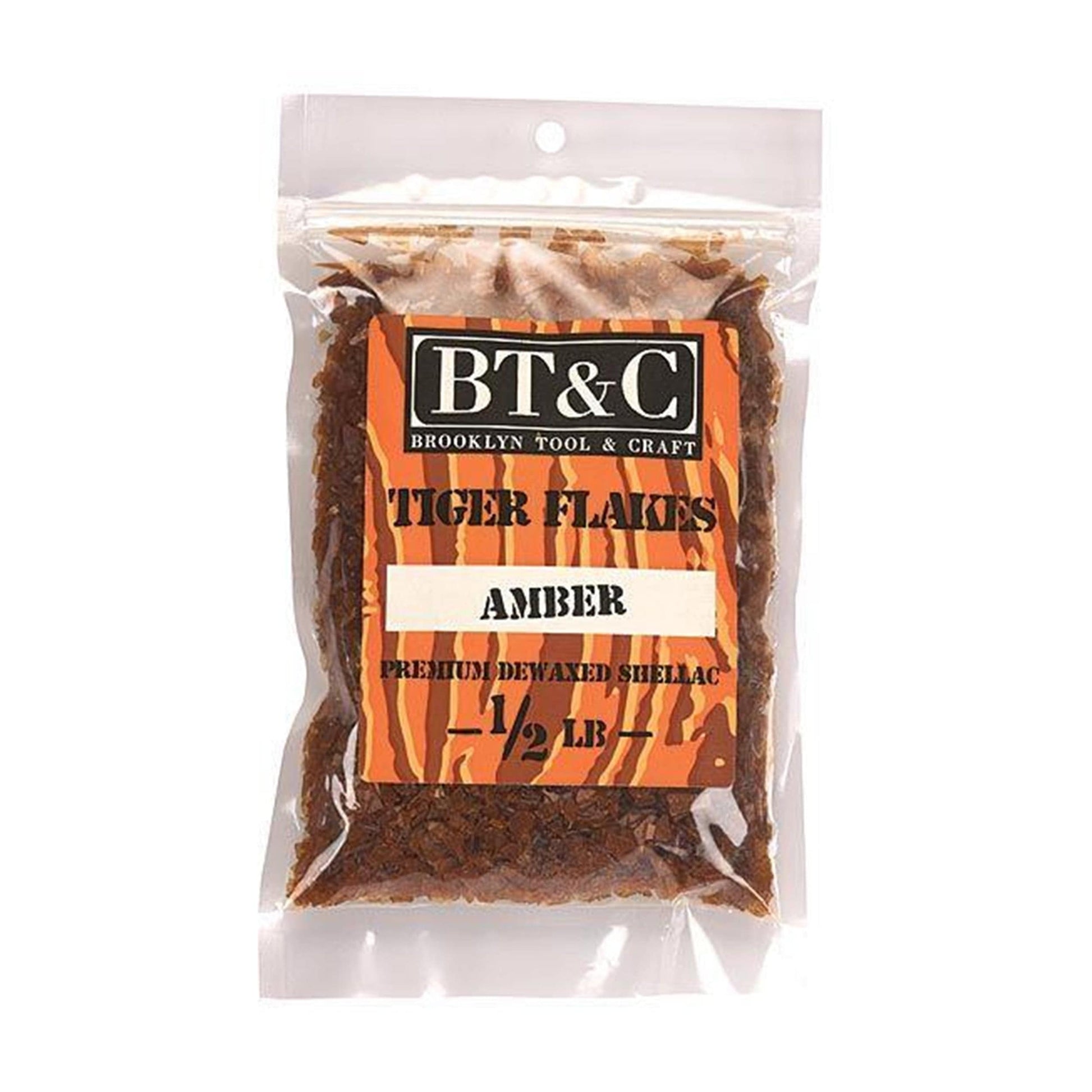 Shellac Tiger Amber 1/2lb alt 0
