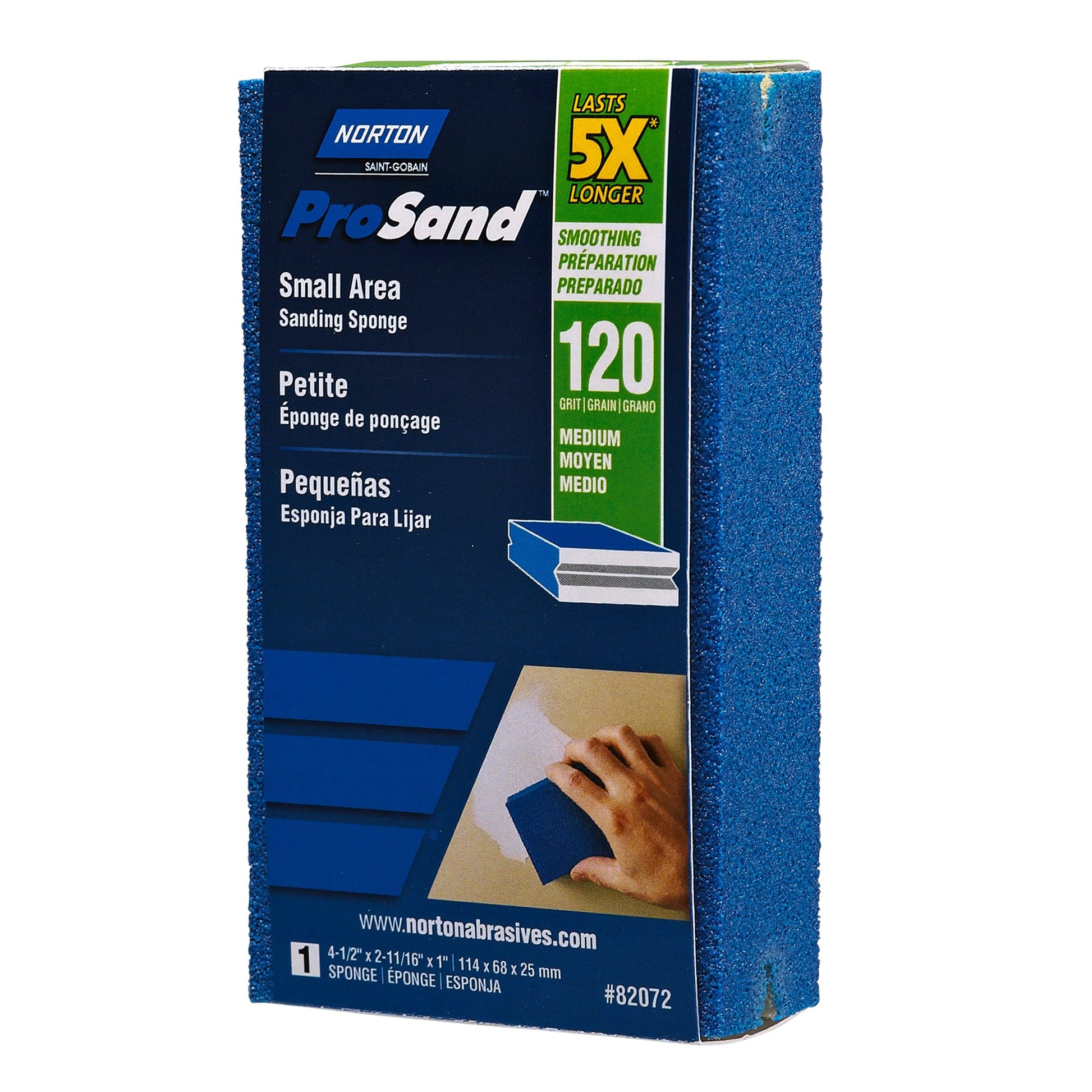 Norton Prosand 5X Small Area Sanding Spong 120G alt 0