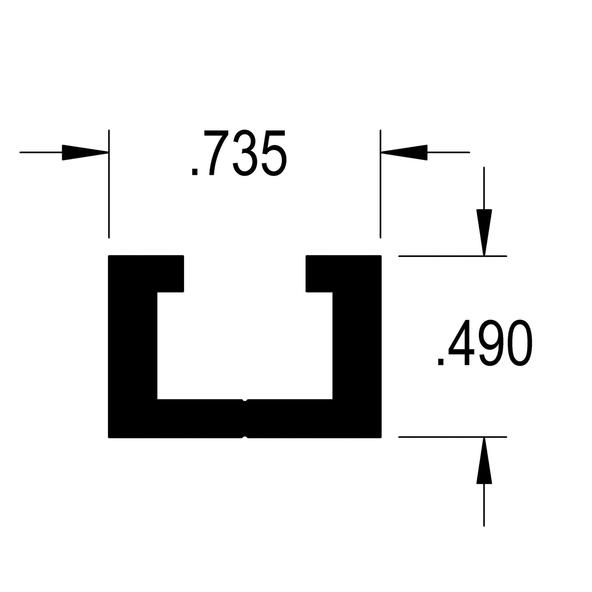 Standard 1/4" T-Track - 24" Length alt 0