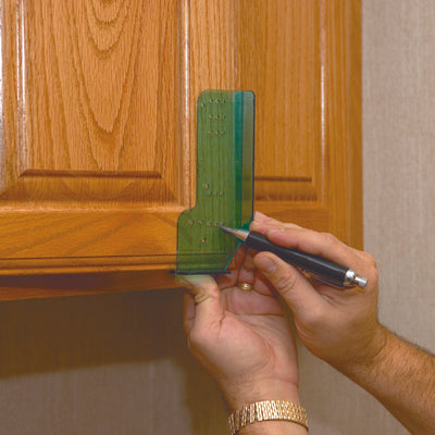 Cabinet Door Knob And Pull Drilling Guide Template alt 0
