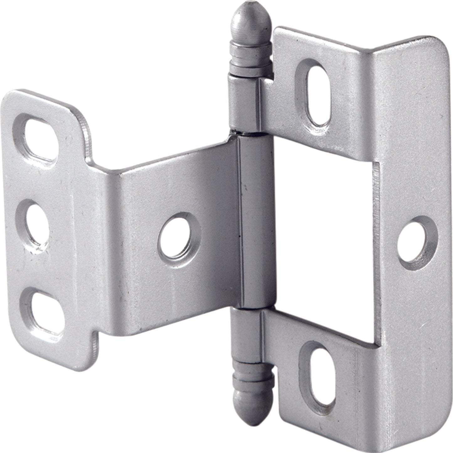 Full Wrap Non-Mortised Decorative Hinge with Ball Finial in Satin Chrome Finish - Model# 351.86.420 alt 0