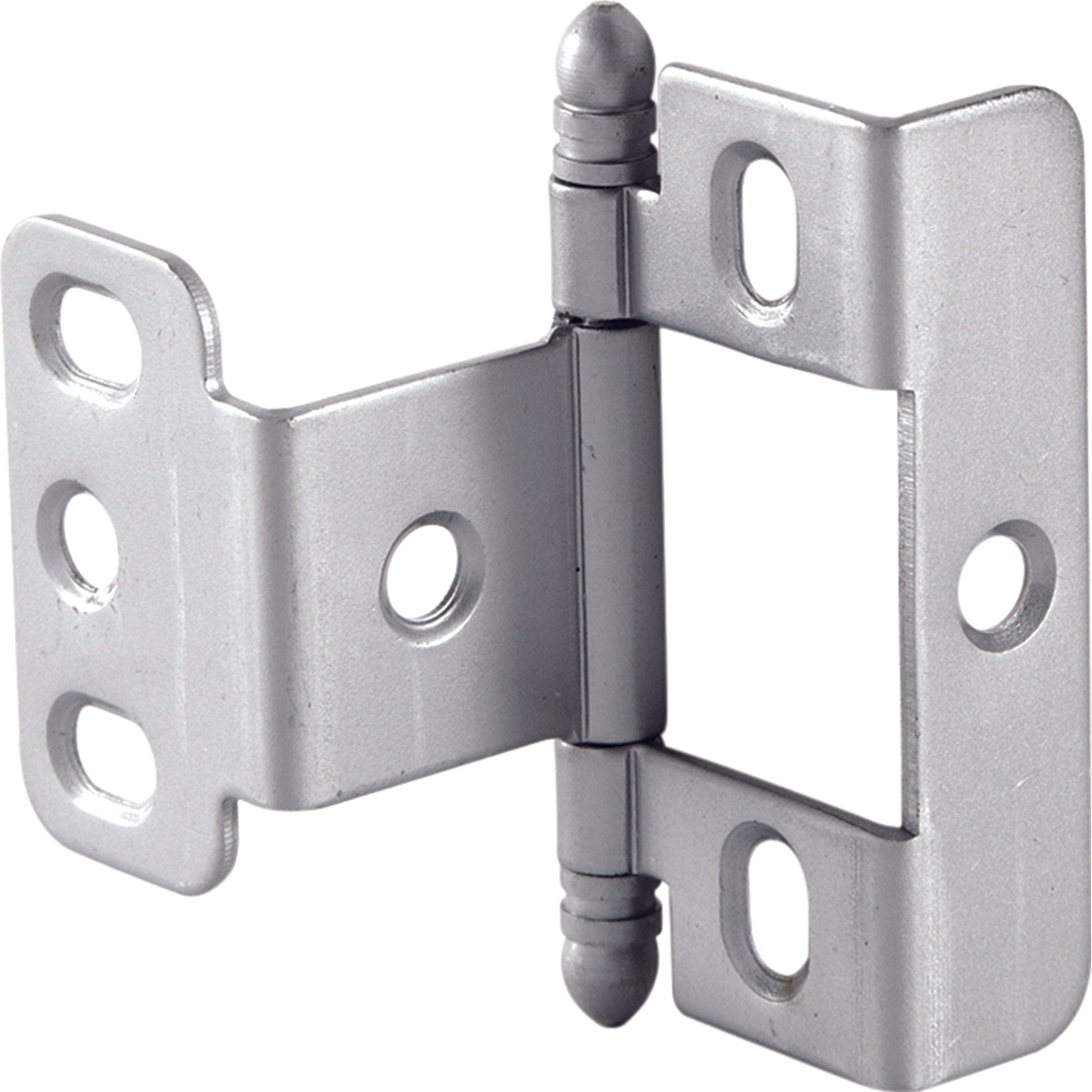 Full Wrap Non-Mortised Decorative Hinge with Ball Finial in Satin Chrome Finish - Model# 351.86.420 alt 0