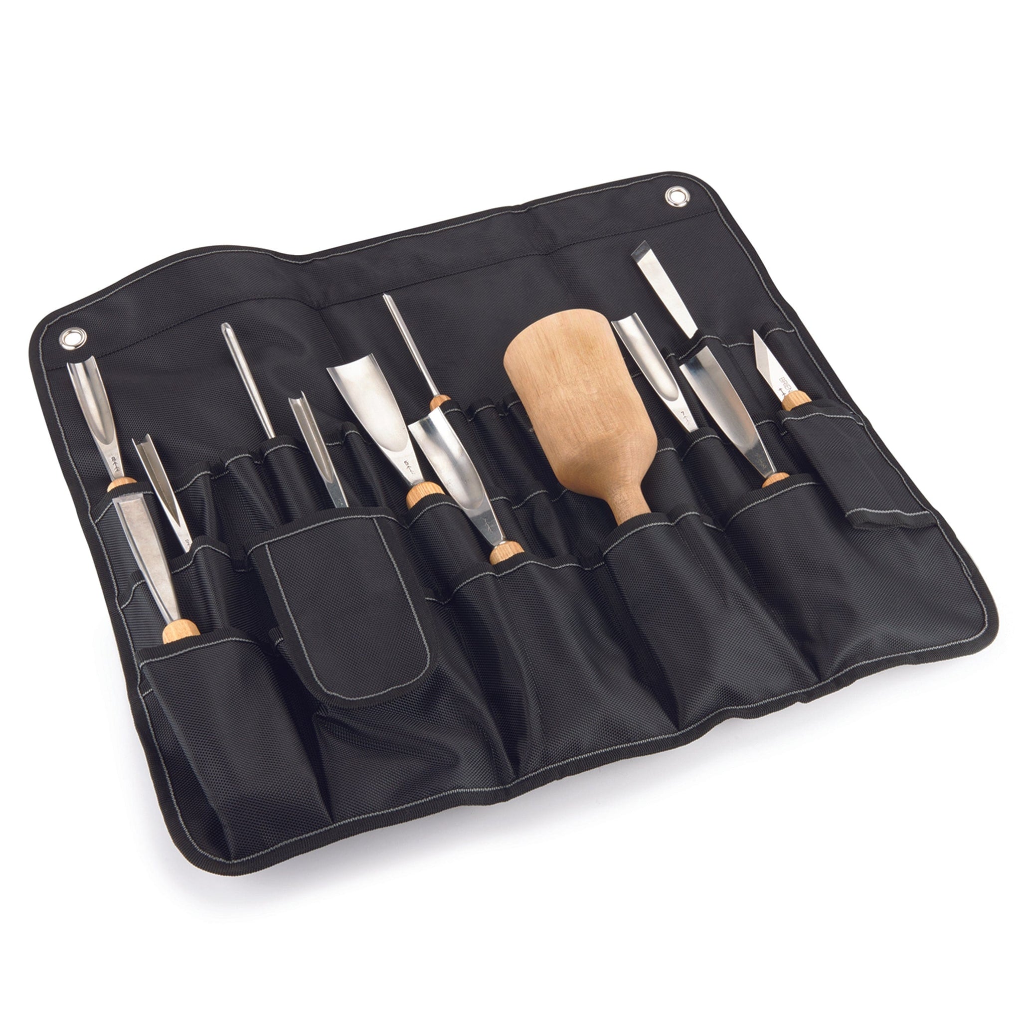 WoodRiver 30 Pocket Black Tool Roll Organizer | Woodcraft