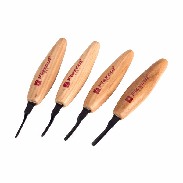 Flexcut Sweeps/Gouges Micro Tool Set - 4 Piece | Woodcraft