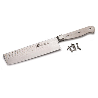Nakiri Hammered Surface Knife for Cutting Delicate Vegetables - Damascus - 11-1/2