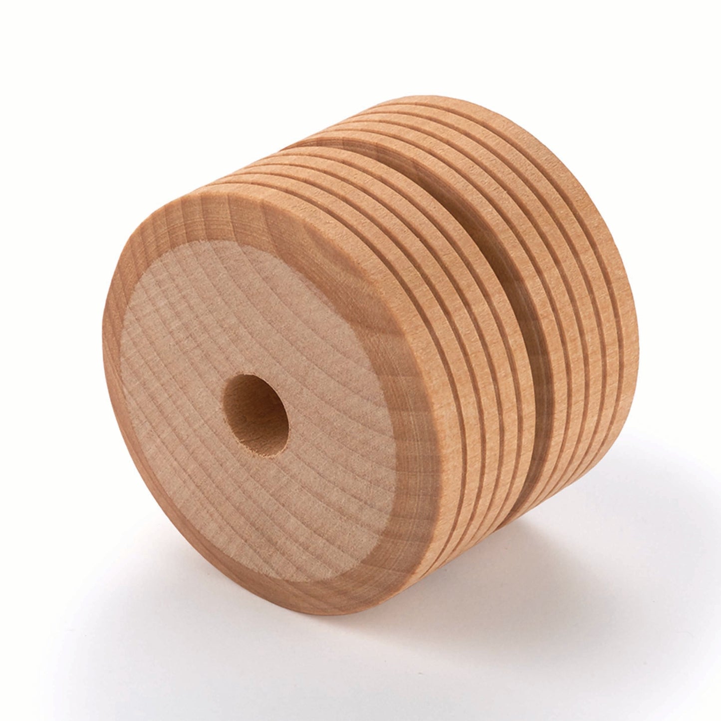 Wooden Dual Truck Wheels - 2" Diameter - 11/16" W - 3/8" Axle Hole alt 0