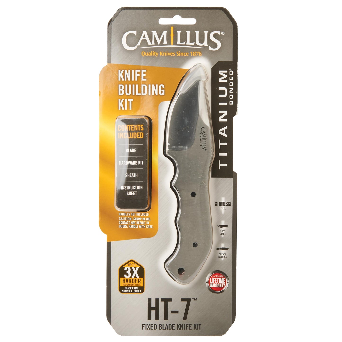 HT-7 Fixed Blade Knife for Hunting and Fishing - 7" - Unfinished Kit alt 0