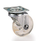 2" Skate Wheel Caster Non-Locking with Rounded Translucent Wheel alt 0
