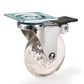 3" Skate Wheel Caster Locking with Rounded Translucent Wheel alt 0