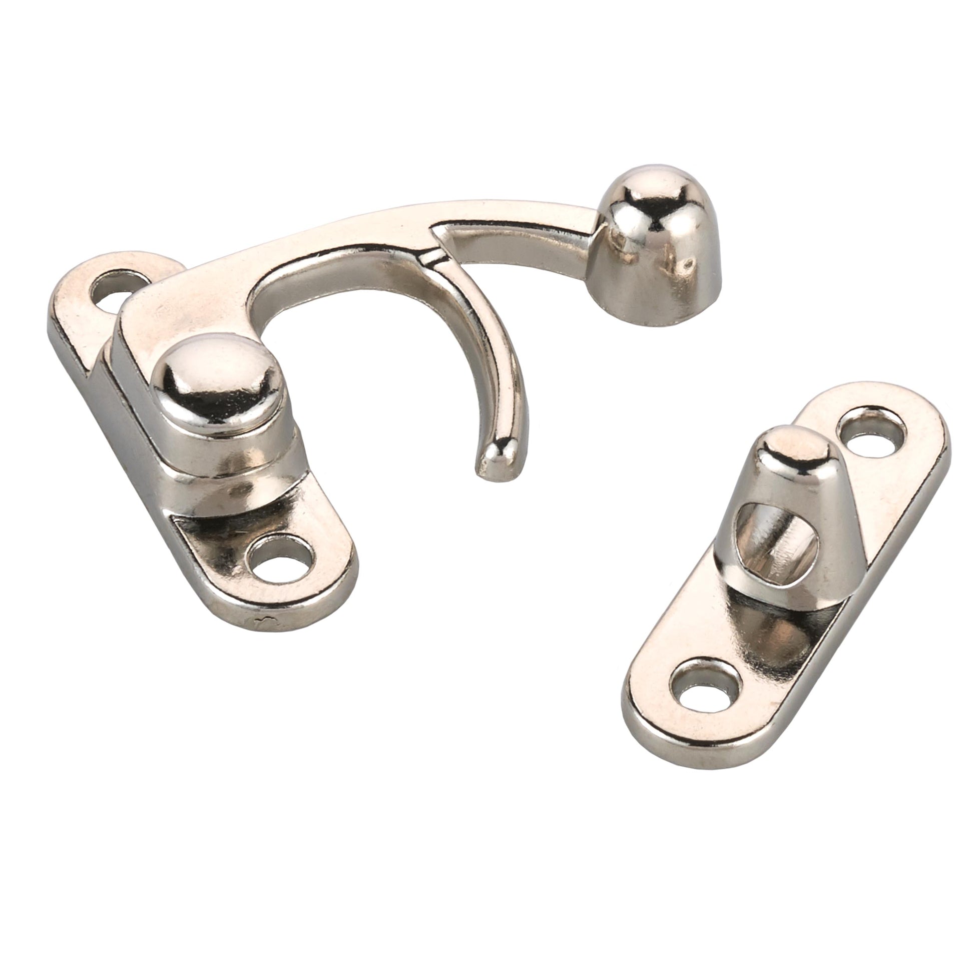HIGHPOINT Hook Latch with Screws - Large - Nickel Finish