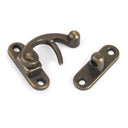 Hook Latch with Screws - Small - Antique Brass alt 0