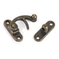 Hook Latch with Screws - Small - Antique Brass alt 0