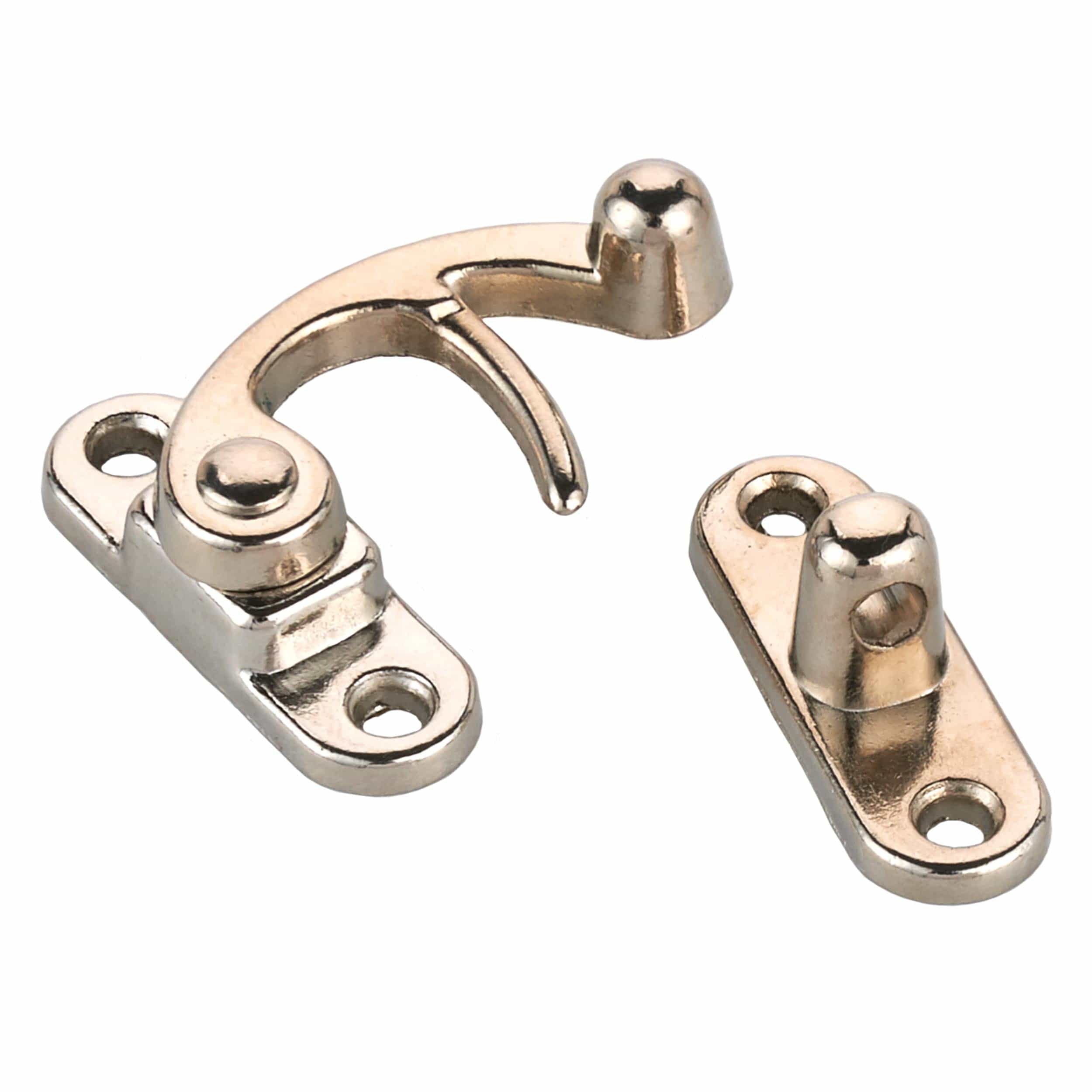 HIGHPOINT - Hook Latch with Screws - Small - Nickel Finish | Woodcraft
