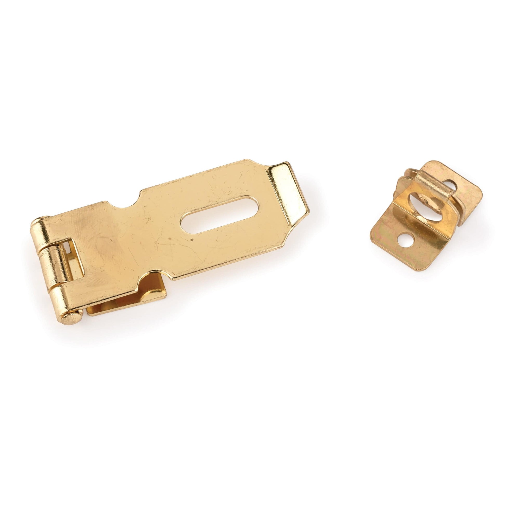 Chest Hasp with Screws - Polished Brass Plated alt 0