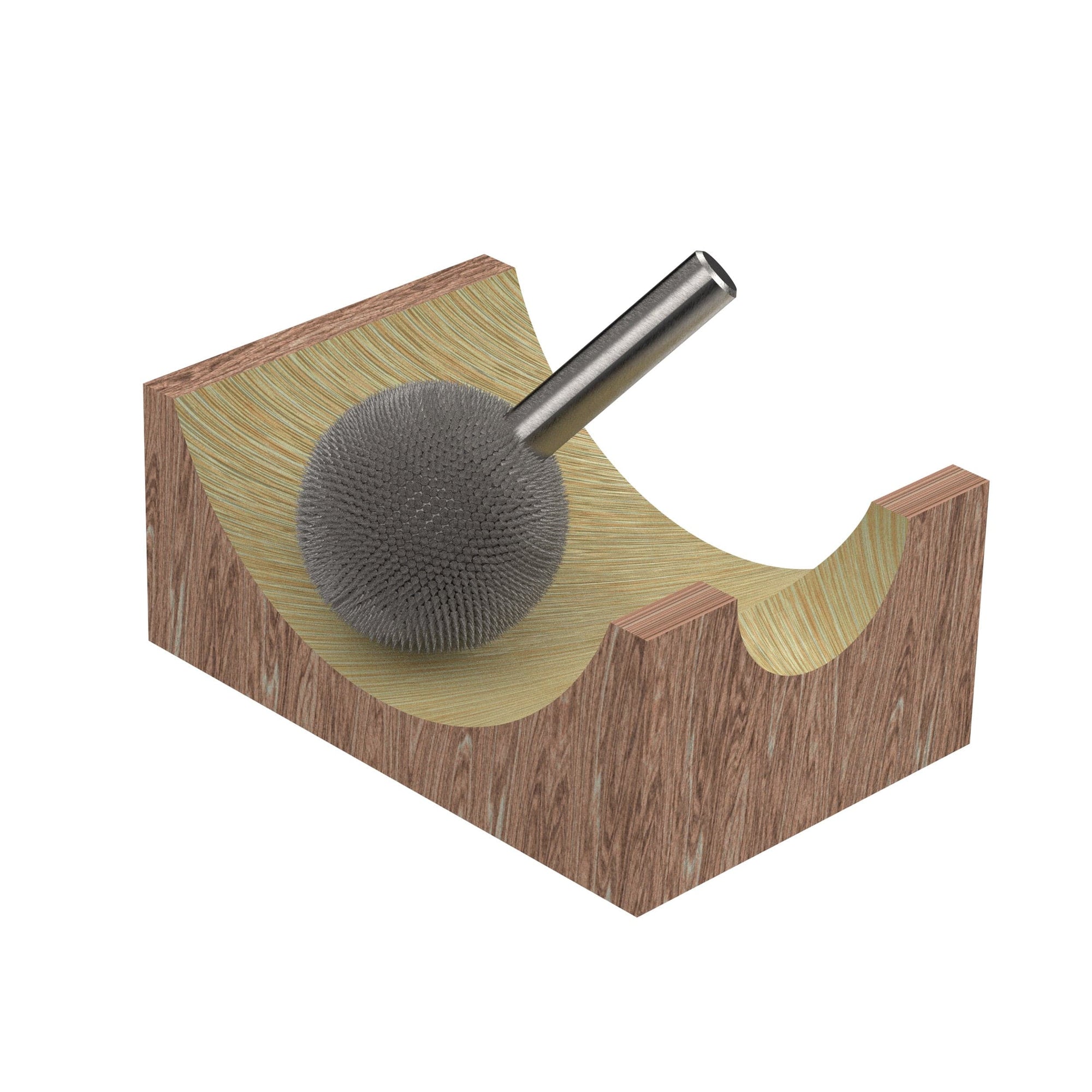 Original Sphere Burr, 1/8" Shaft, Coarse (1/4" x 1/4") alt 0