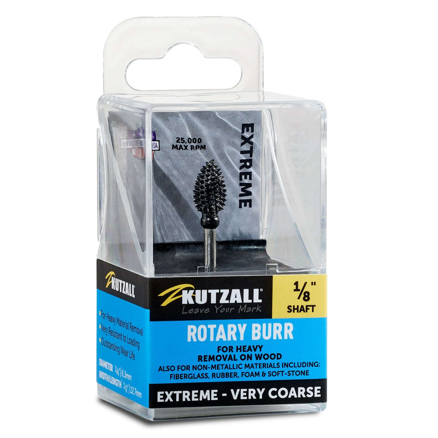 Extreme Flame Burr, 1/8" Shaft, Very Coarse (1/4" x 1/2") alt 0