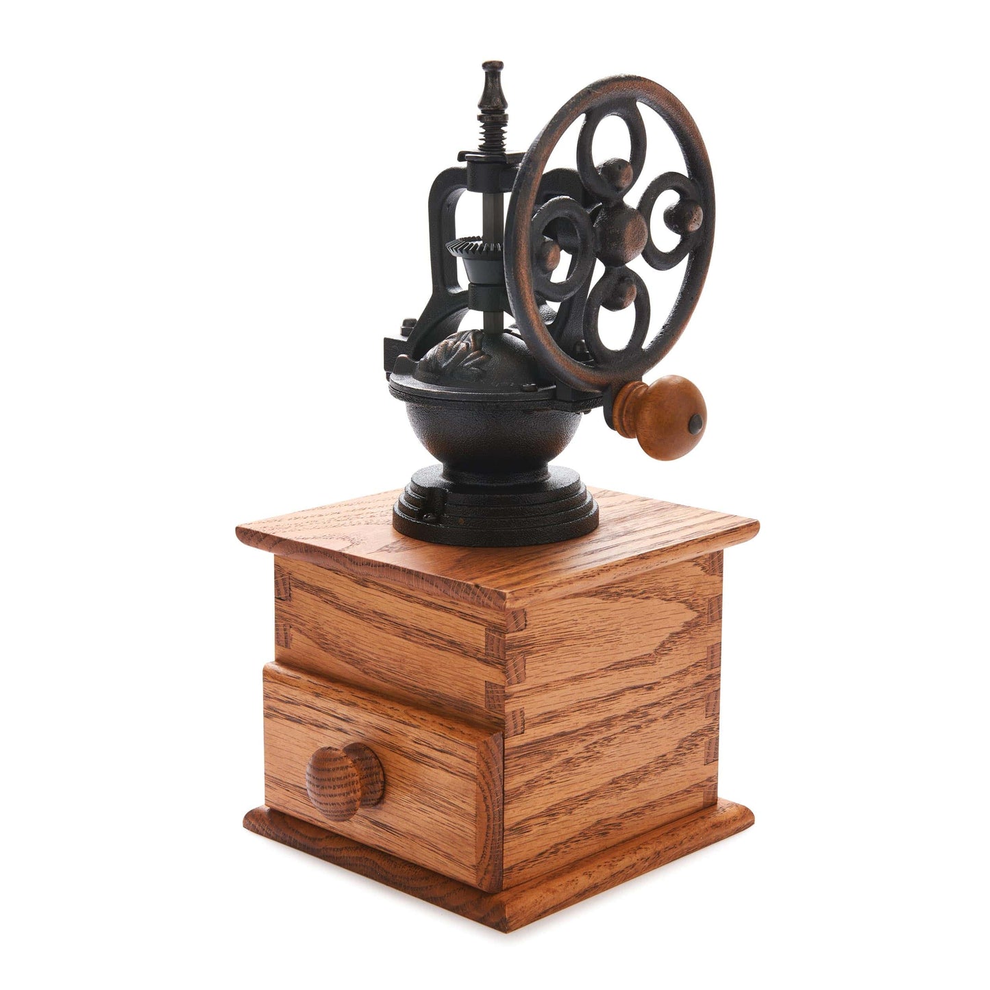 Antique Style Side Crank Coffee Grinder Kit Mechanism - Cast Bronze alt 0
