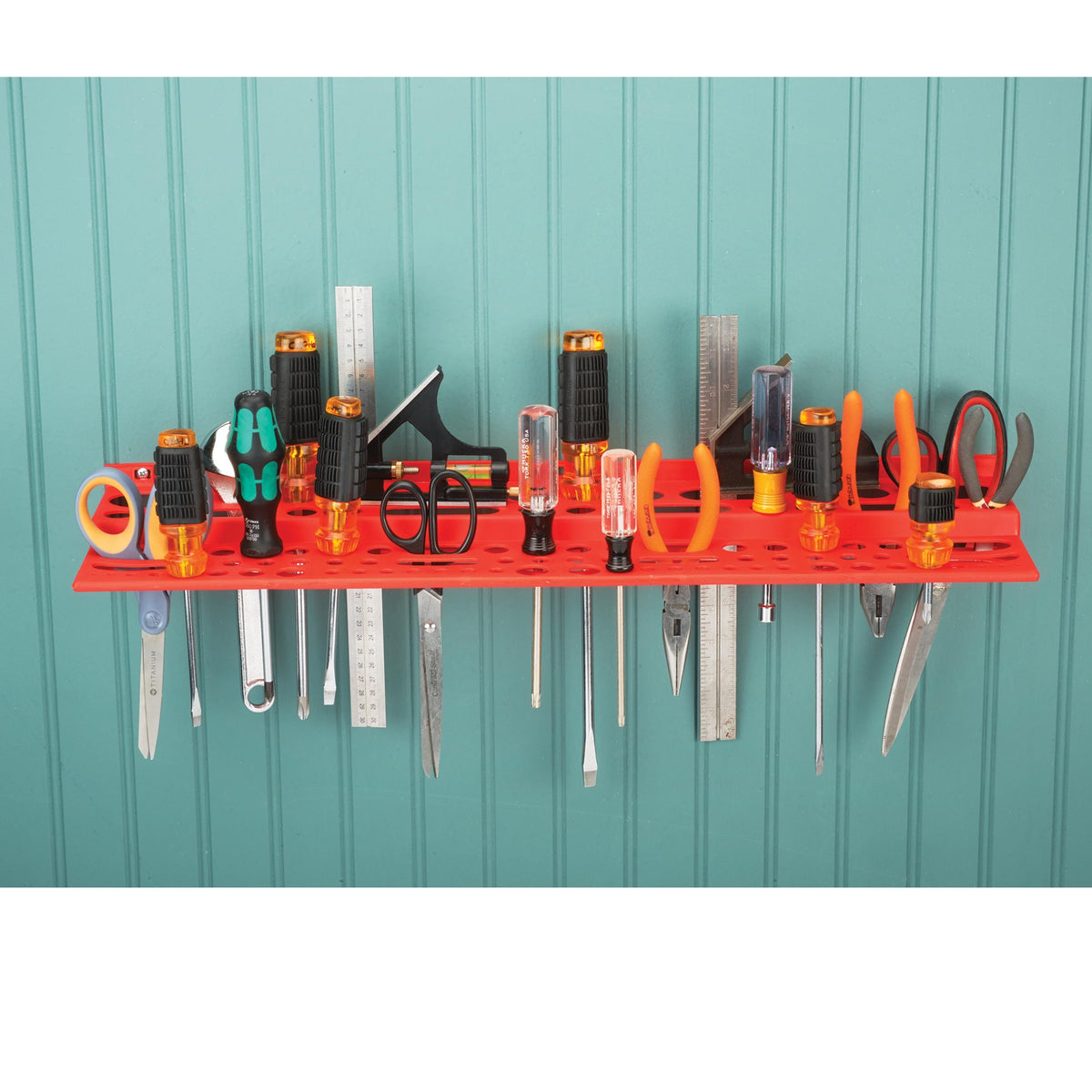 Workshop Tool Set Rack WoodRiver Red Tool Rack for Workshop Tool Organization | Woodcraft