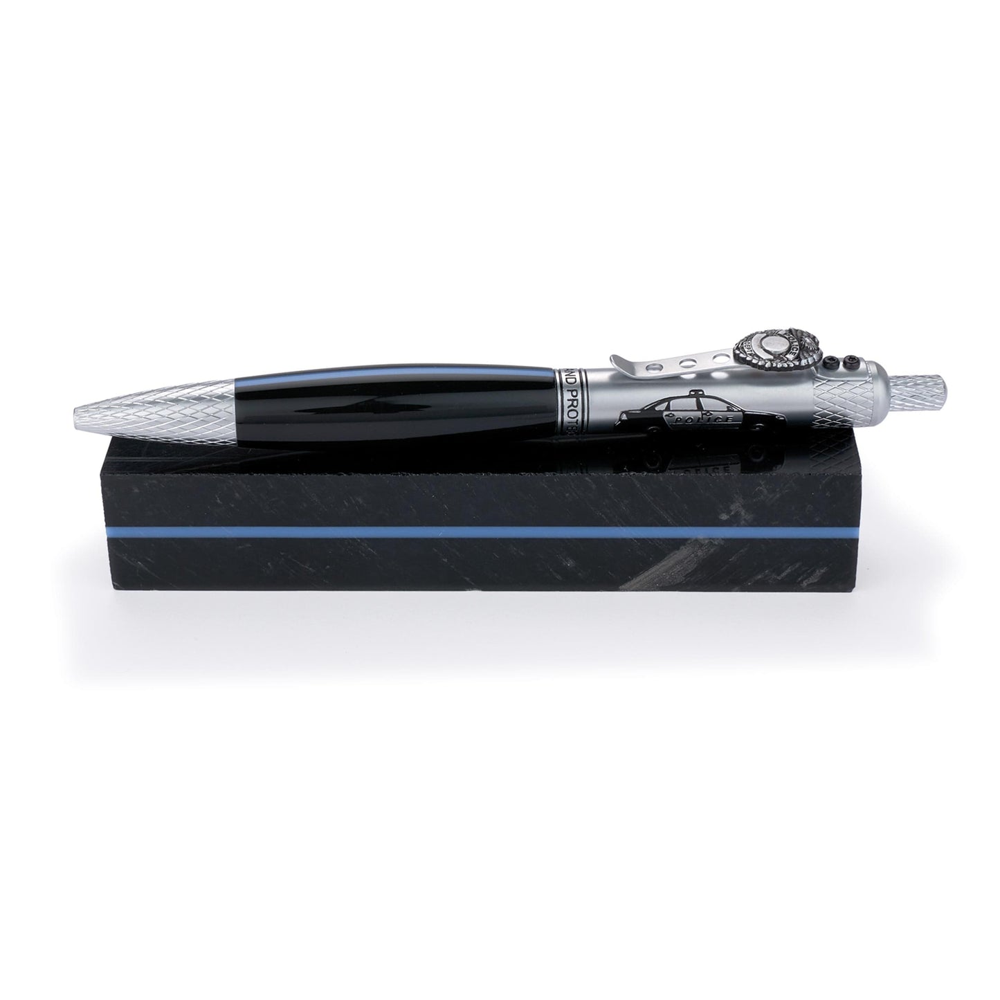 Law Enforcement Click Ballpoint Pen Kit Satin Chro alt 1