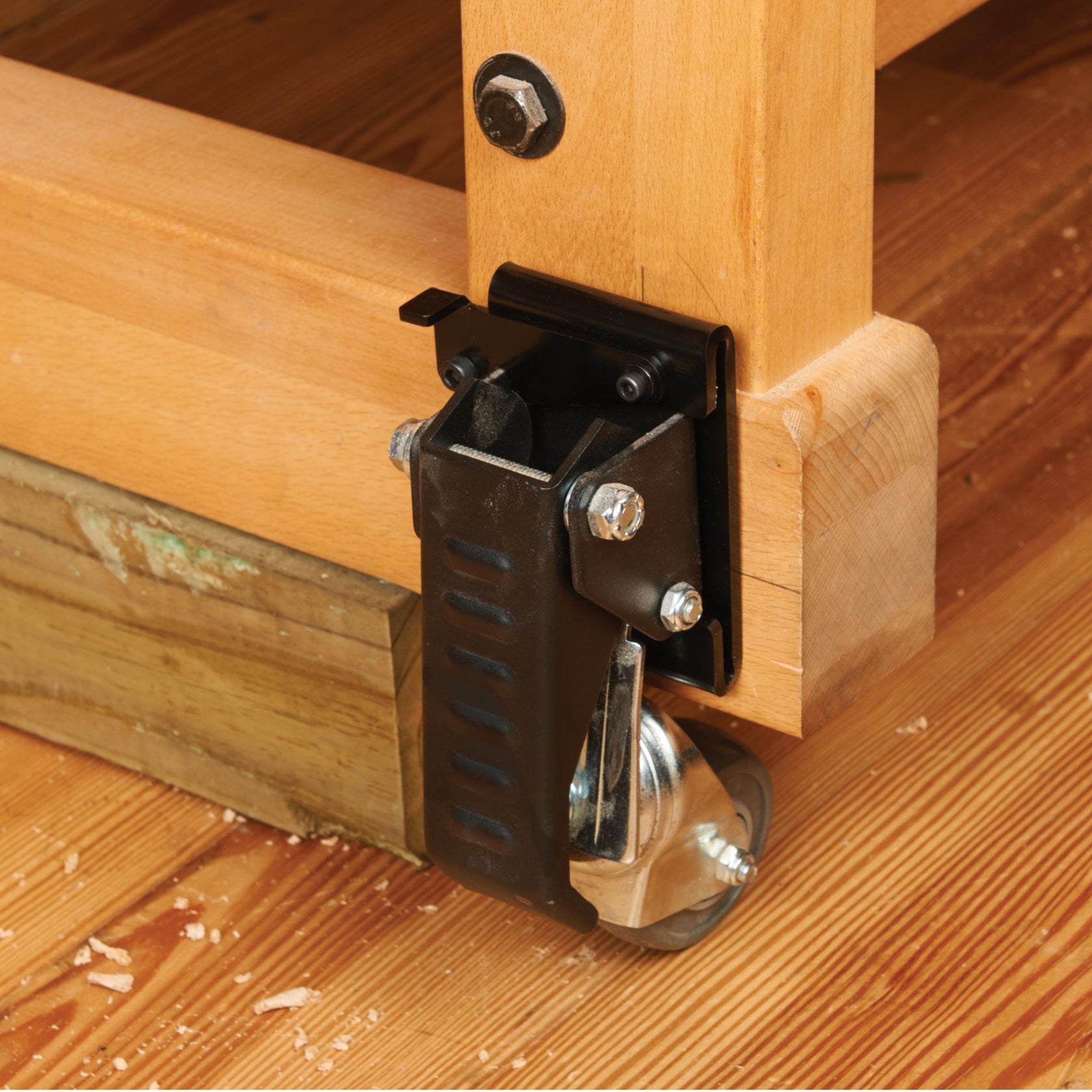 WoodRiver Quick Release Caster Plate 4 Pack Woodcraft