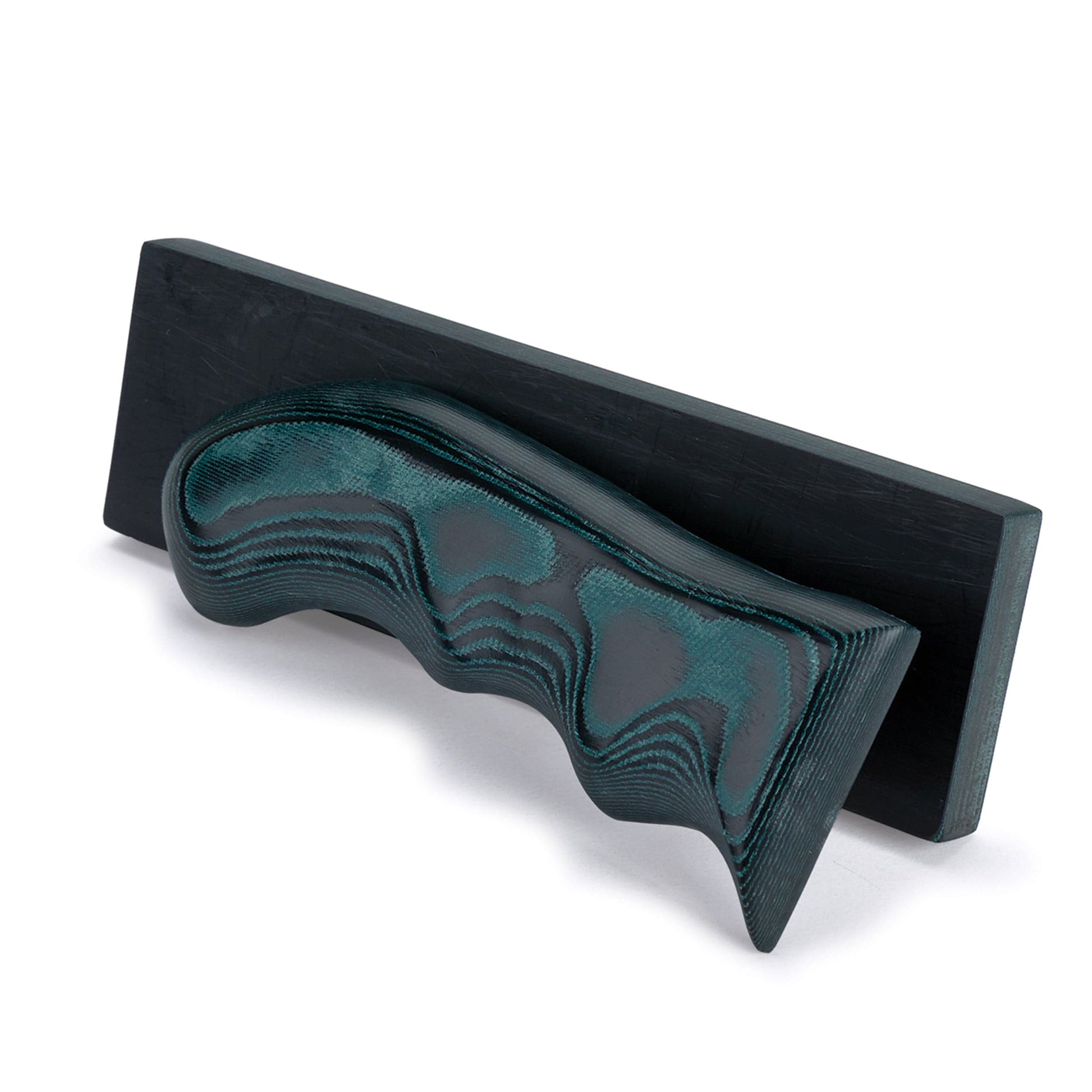 WR Black & Green Micarta 8mm x 1-1/2" x 5" Knife Scale 2pc alt 1