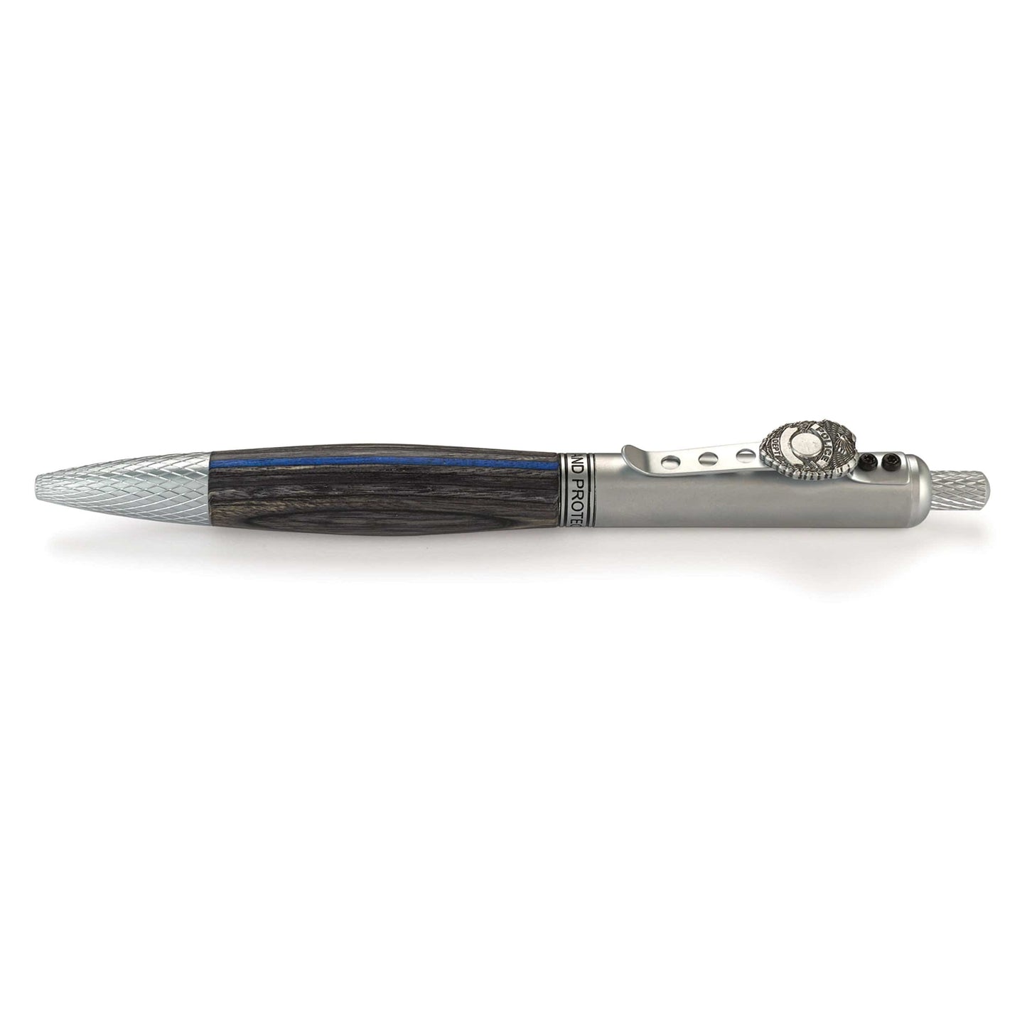 Law Enforcement Click Ballpoint Kit - Satin Chrome alt 0