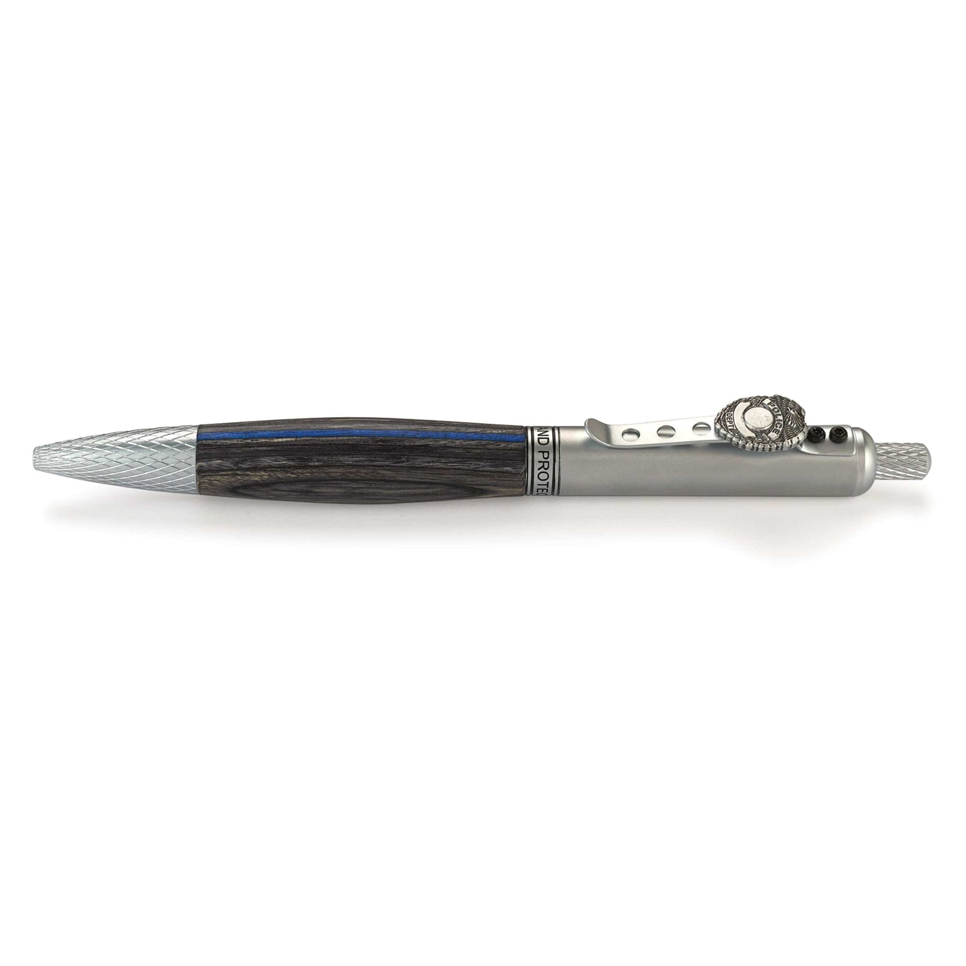 Law Enforcement Click Ballpoint Kit - Satin Chrome alt 0