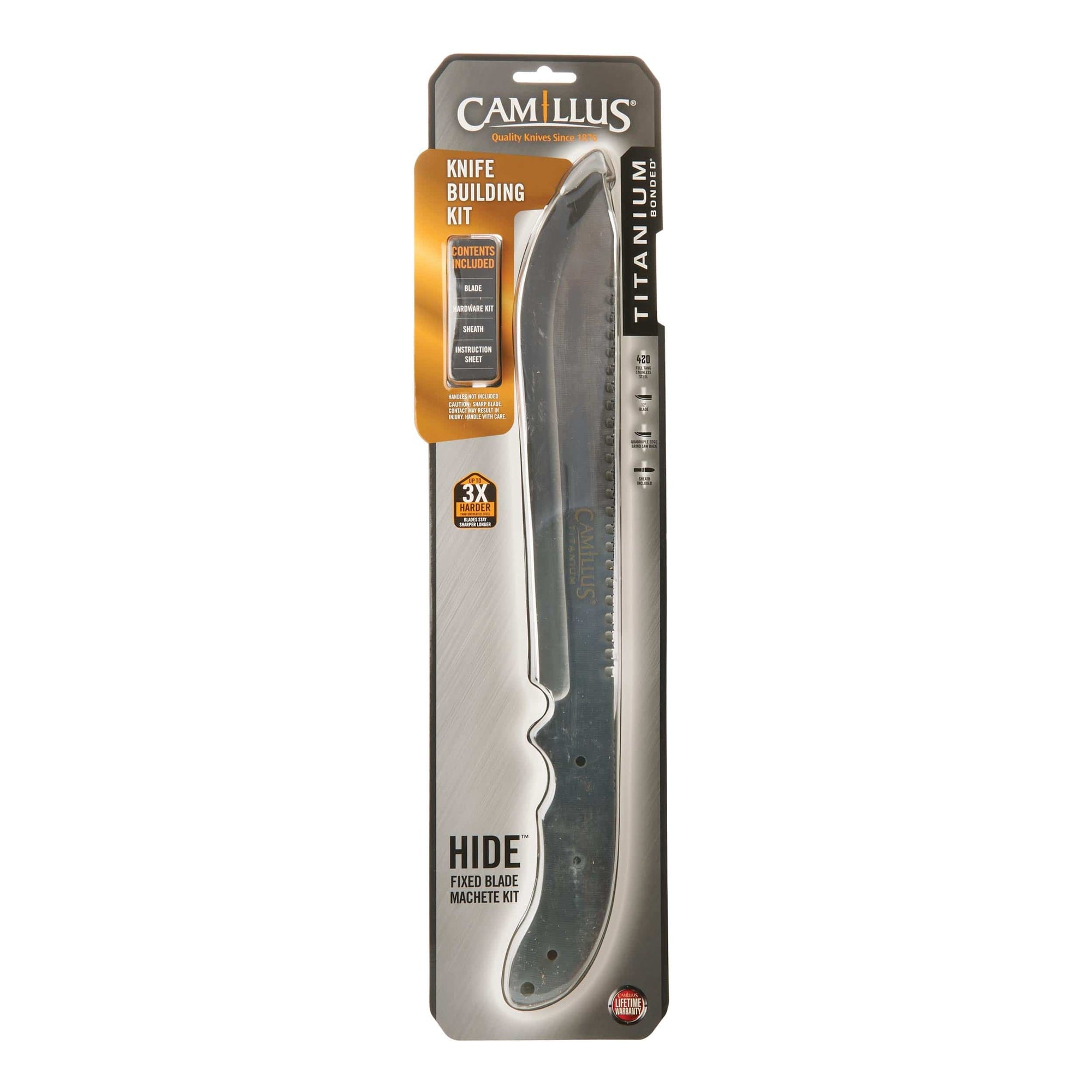 Hide Machete for Outdoor Use Only - 17" - Unfinished Kit alt 0
