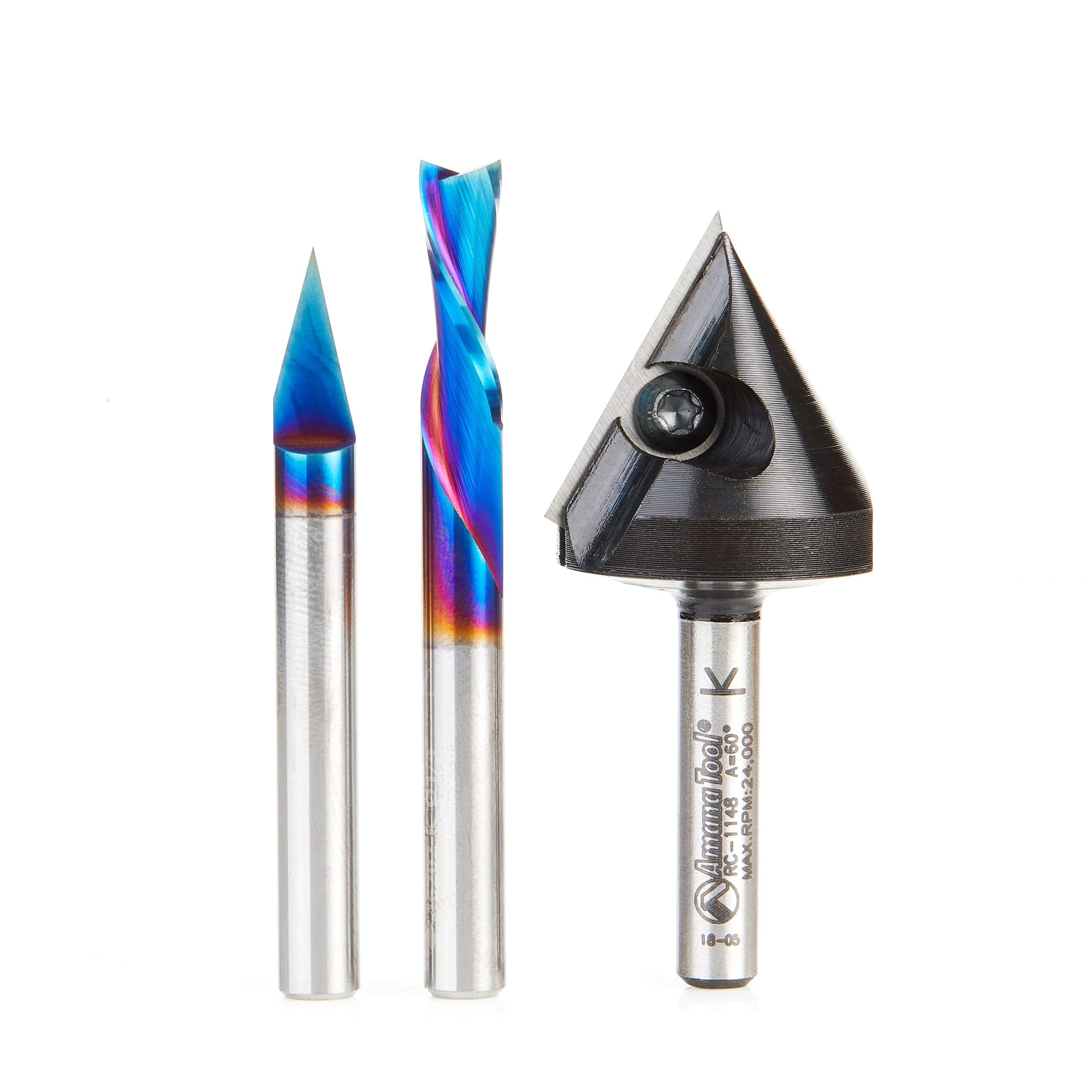 Amana Tool CNC Sign Making Router Bit Set - 1/4