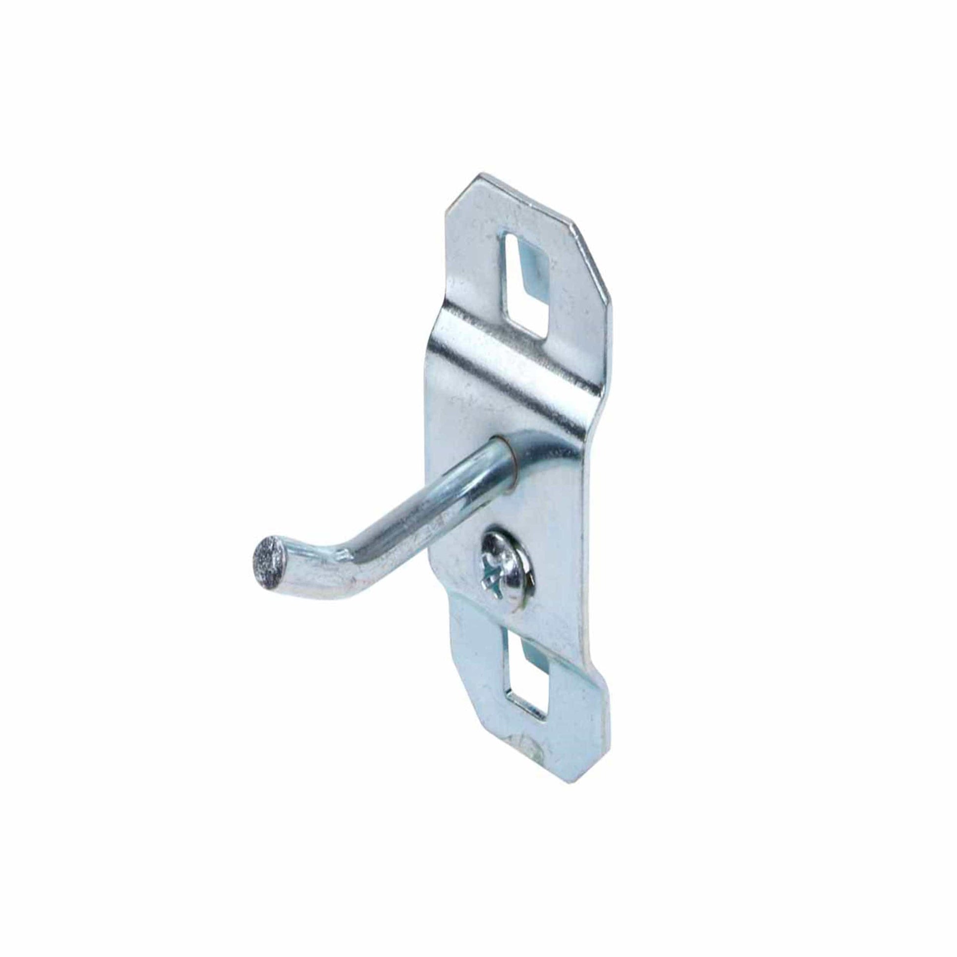 1 In. Single Rod 30 Degree Bend 3/16 In. Dia. Zinc Plated Steel Pegboard Hook for LocBoard, 5 Pack alt 0