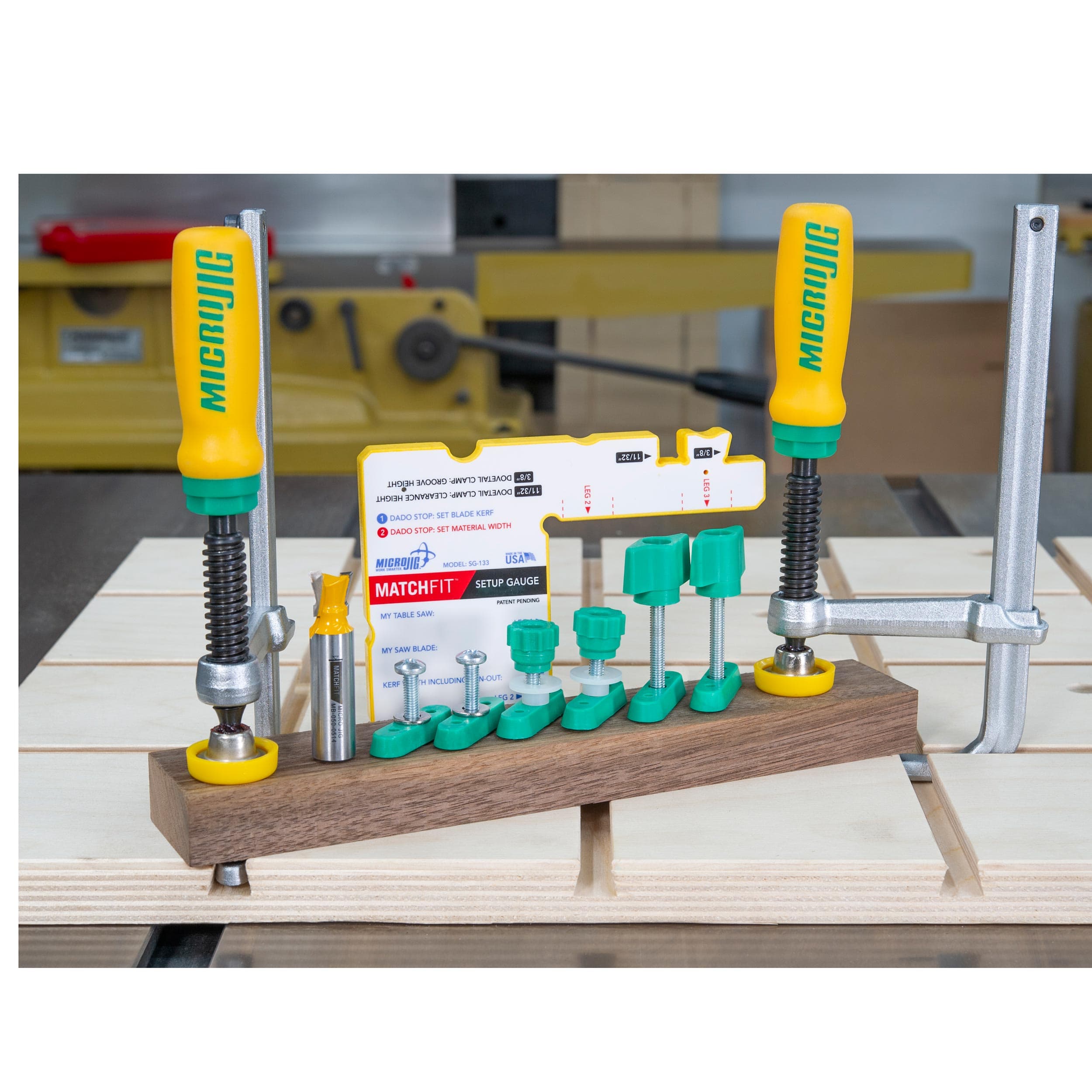 2 Way Router Guide Microjig MATCHFIT Grid Router Guide with 1/4