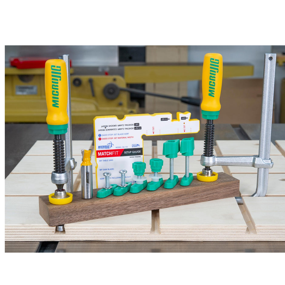Microjig MATCHFIT Grid Router Guide with 1/4