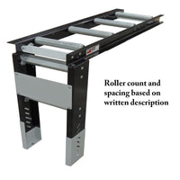 Roller Table Extension 4' x 14" Kit - 4 rollers - 12” Apart alt 0
